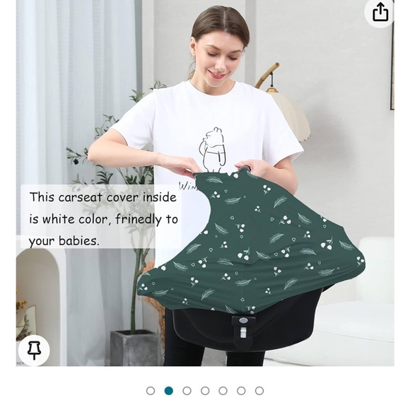 Multi-use Breastfeeding Cover, Carseat, Infant Stroller Cover - Picture 3 of 4
